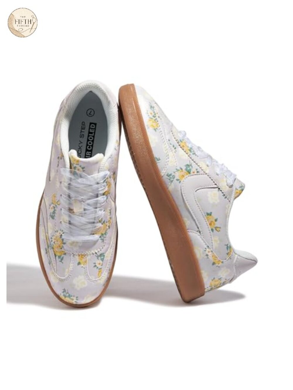 Faux PU Leather Lace-Up Retro Fashion Sneakers Cushioned Casual Shoes